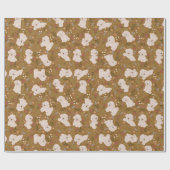Puppy Pattern Wrapping Paper Geschenkpapier (Flach)