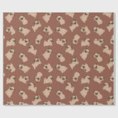Puppy Pattern Wrapping Paper Geschenkpapier (Flach)