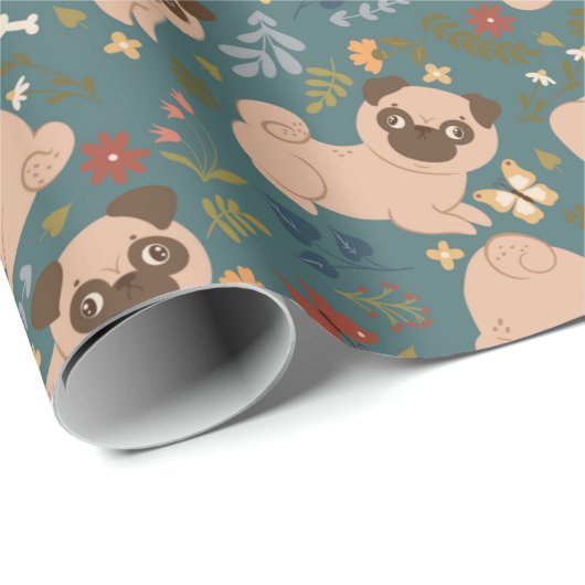 Puppy Pattern Wrapping Paper Geschenkpapier (Rolleneckpunkt)