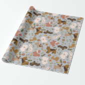 Puppy Pattern Wrapping Paper Geschenkpapier (Ungerollt)