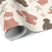 Puppy Pattern Wrapping Paper Geschenkpapier (Rolleneckpunkt)