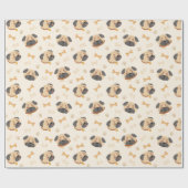 Puppy Pattern Wrapping Paper Geschenkpapier (Flach)