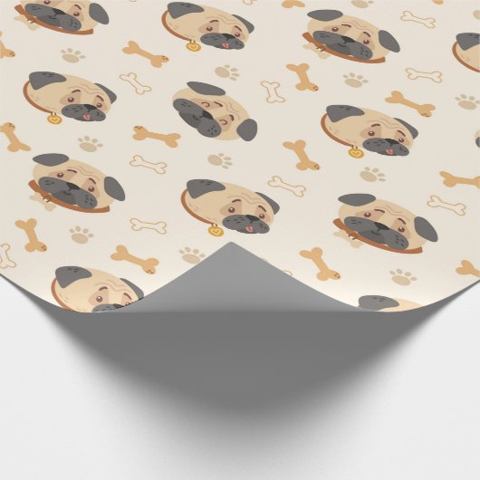 Puppy Pattern Wrapping Paper Geschenkpapier (Ecke)