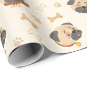 Puppy Pattern Wrapping Paper Geschenkpapier (Rolleneckpunkt)