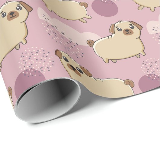 Puppy Pattern Wrapping Paper Geschenkpapier (Rolleneckpunkt)
