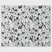 Puppy Pattern Wrapping Paper Geschenkpapier (Flach)