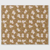 Puppy Pattern Wrapping Paper Geschenkpapier (Flach)