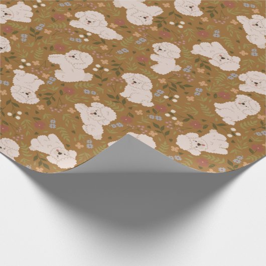 Puppy Pattern Wrapping Paper Geschenkpapier (Ecke)
