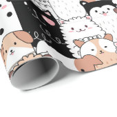 Puppy Pattern Wrapping Paper Geschenkpapier (Rolleneckpunkt)