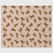 Puppy Pattern Wrapping Paper Geschenkpapier (Flach)
