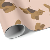 Puppy Pattern Wrapping Paper Geschenkpapier (Rolleneckpunkt)