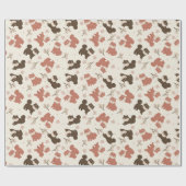 Puppy Pattern Wrapping Paper Geschenkpapier (Flach)