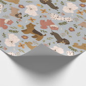Puppy Pattern Wrapping Paper Geschenkpapier (Ecke)