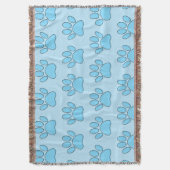 Puppy Paw druckt in Baby Blue Decke (Vorderseite Vertikal)