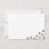 Puppy Paw Prints And Gray Paint Splatter Custom Mitteilungskarte (Vorderseite)