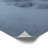 Puppy Paw Prints im Schnee Poster (Ecke)