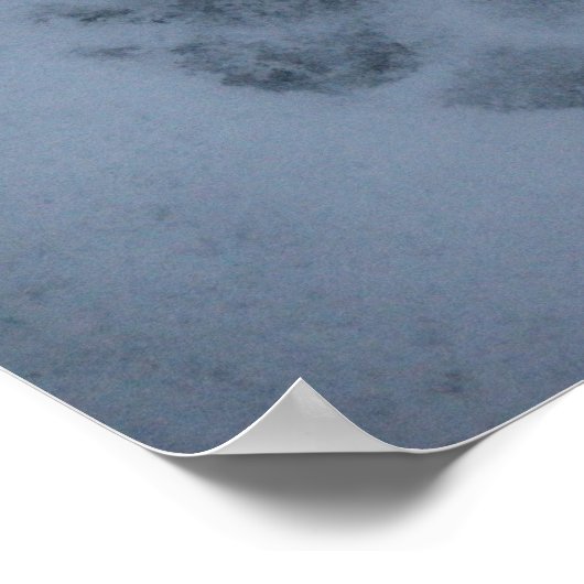 Puppy Paw Prints im Schnee Poster (Ecke)