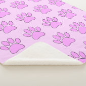 Puppy Paw Prints in rosa Sherpadecke (3/4)