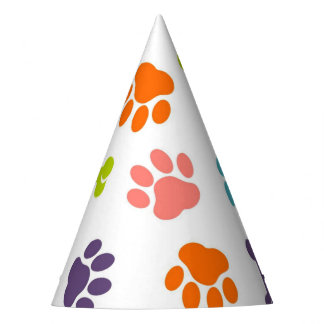 Puppy Paw Prints Partyhütchen