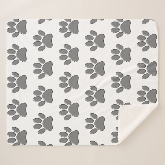 Puppy Paw Prints Sherpadecke (Vorderseite (Horizontal))