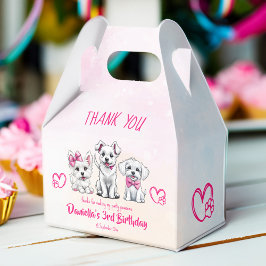 Puppy pawly niedliche Pink Welpen-Vorlage Geschenkschachtel