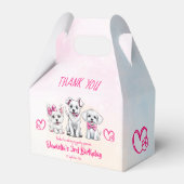 Puppy pawly niedliche Pink Welpen-Vorlage Geschenkschachtel (Vorderseite)