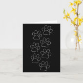 Puppy Paws Dog Prints Dad Pup Mom Good Boy New Res Karte (Gelbe Blume)