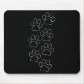 Puppy Paws Dog Prints Dad Pup Mom Good Boy New Res Mousepad (Vorne)