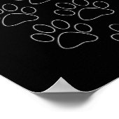 Puppy Paws Dog Prints Dad Pup Mom Good Boy New Res Poster (Ecke)