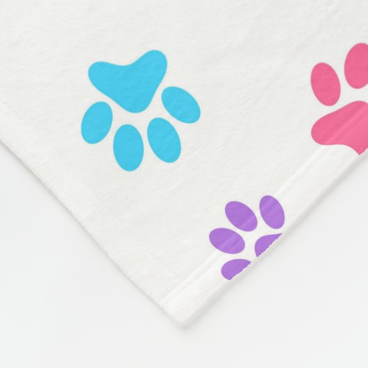 Puppy Paws Fleece Blanket (Ecke)