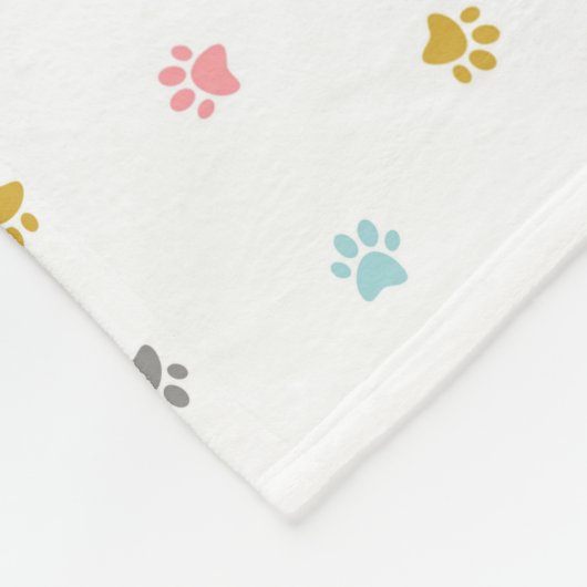 Puppy Paws Fleece Blanket (Ecke)