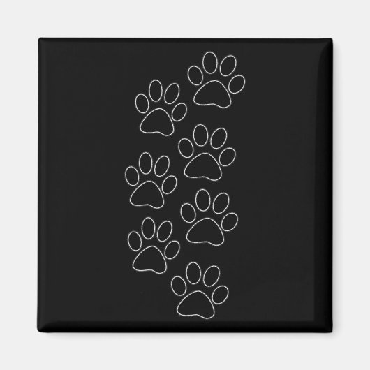 Puppy Paws Hund druckt Vater Pup Mama Good Boy New Magnet (Vorne)