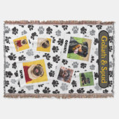 Puppy Paws Personalized Photo Collage Decke (Vorderseite)
