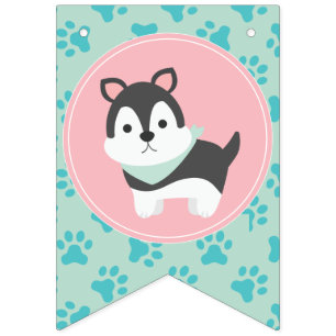 Puppy Pawty Birthday Party Banner