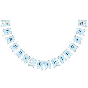 Puppy Pawty Birthday Party buntblanke Banner