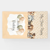 Puppy Pawty Geburtstag Banner (Horizontal)