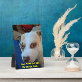 Puppy Pedestal Sign Fotoplatte