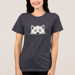 Puppy Peking Niedlich Adorable Funny Animal Cartoo Tri-Blend Shirt