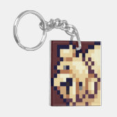 Puppy Pixelart, Pixel Art  Schlüsselanhänger (Vorderseite links)