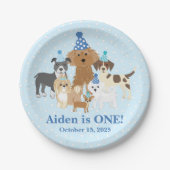 Puppy Plate Personalized for your Birthday Pappteller (Vorderseite)