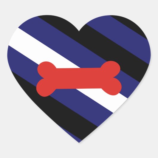 PUPPY PLAY PRIDE DIAGONAL Herz-Aufkleber (Vorderseite)