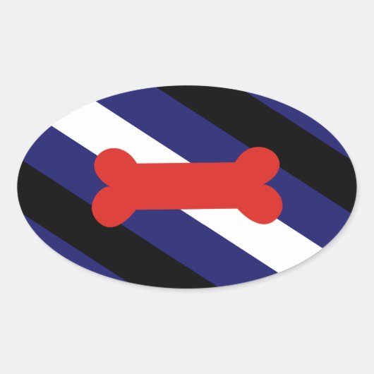 PUPPY PLAY PRIDE DIAGONAL OVALER AUFKLEBER (Vorderseite)