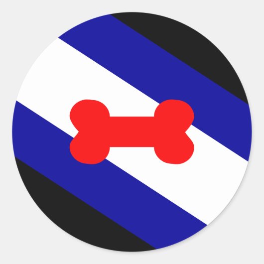 Puppy Play Pride Flag Runder Aufkleber (Vorderseite)