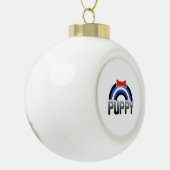 Puppy Play Pride Keramik Kugel-Ornament (Links)