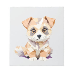 Puppy Playful Adorable Fun farbenfrohe glückliche  Notizblock