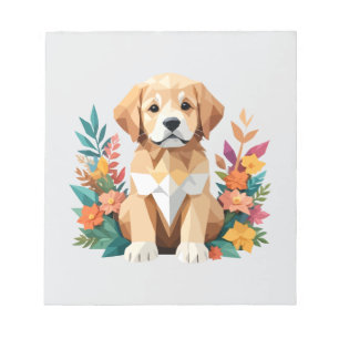 Puppy Playful Adorable Fun farbenfrohe glückliche Notizblock
