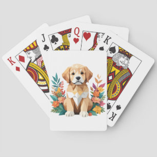 Puppy Playful Adorable Fun farbenfrohe glückliche  Spielkarten