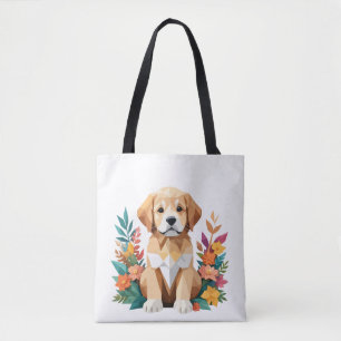 Puppy Playful Adorable Fun farbenfrohe glückliche  Tasche
