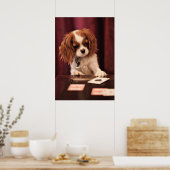 Puppy Plays Cards Poster (Küche)