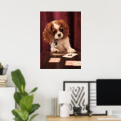 Puppy Plays Cards Poster (Heimbüro)